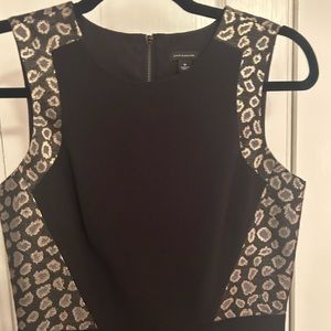 Ann Taylor black leopard dress size 0